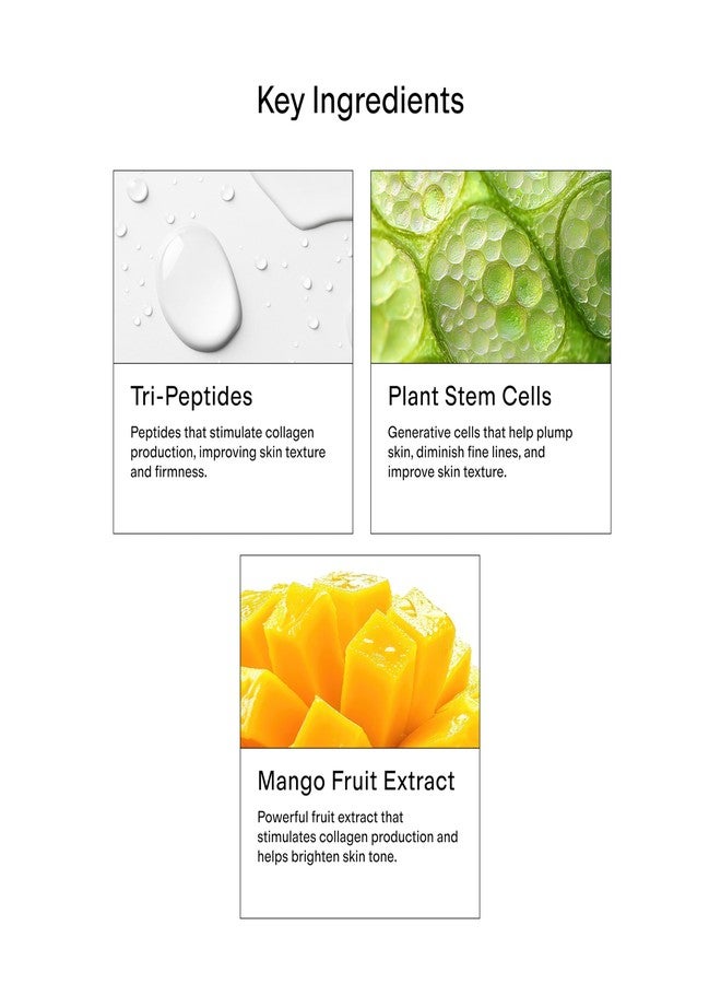 CLEARSTEM BOUNCEBACK Radiant Facial Serum - Peptide Serum for Hydration & Smooth-Looking Skin with Tri-Peptides and Mango Fruit Extracts - Lightweight Formula for Softer and Balanced-Looking Skin - Image 4